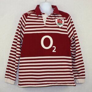 Rare Canterburry Stripe Long Sleeve England Rugby O2 Jersey (XL)